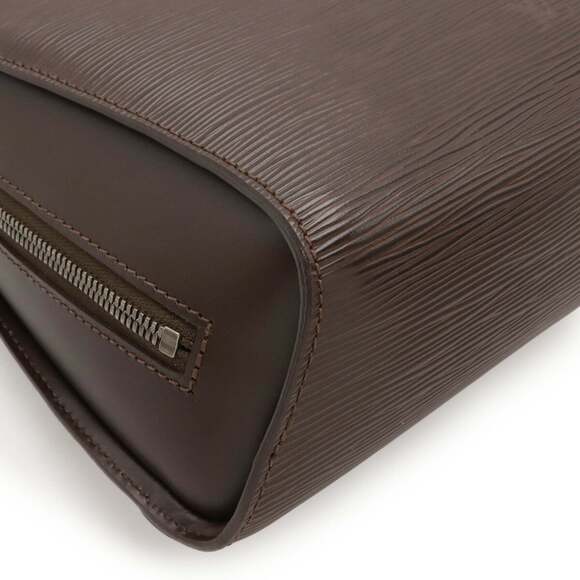 LOUIS VUITTON Authentic Brown Leather Shoulder Bag - Picture 4 of 10